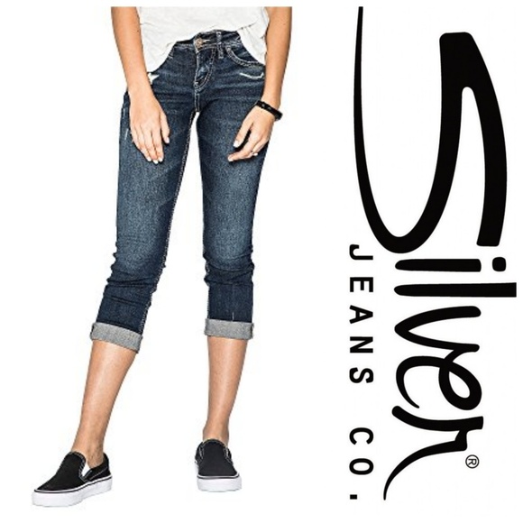 silver jeans capris